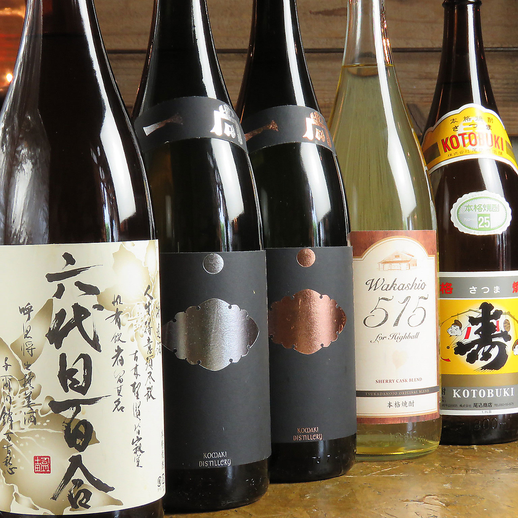 豊富なドリンクメニュー！厳選された宮崎焼酎を多数ご用意♪
