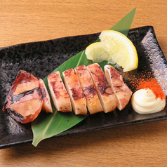 姿イカの丸ごと藁焼き