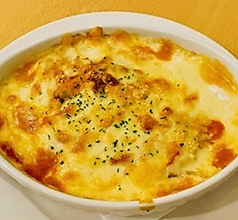 ほうれん草と鶏肉のマカロニグラタン