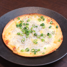 味噌チーズのピザ