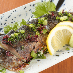 しめ鯖の藁焼き