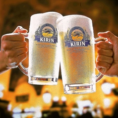 ビールは1杯218円(税込)！ソフドリは1杯218円(税込)！