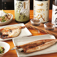 新鮮な魚と日本酒が最高のマッチ