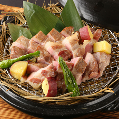 国産豚の藁焼き