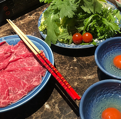 最高級黒毛和牛 個室焼肉 すき焼き ステーキ わだひこのコース写真