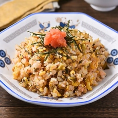 高菜焼きめし明太ソースのっけ