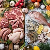 厳選肉と旬魚介の贅沢素材