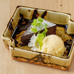 濃厚ガトーショコラとバニラアイス