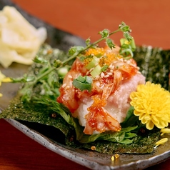 マグロチャンジャ手巻き/明太手巻き