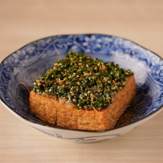 ニラ醤油の厚揚げ