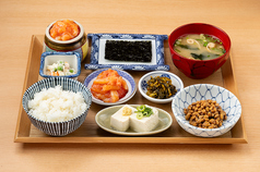 朝の納豆定食 ※明太子食べ放題!