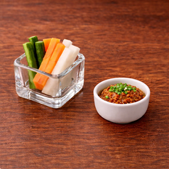 野菜スティック肉味噌