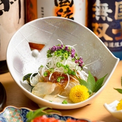 日高昆布締真鯛の盛り葱乗せ 柚子ポンジュレ