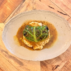 鴨の焼きロールキャベツ