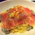 料理メニュー写真 牡蠣と生ハムののスパゲティーニ