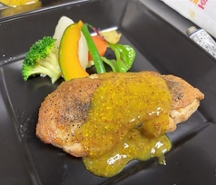 つくば鶏のオーブン焼き　ハニーマスタードソース