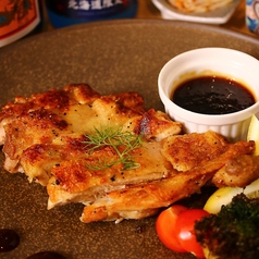 中札内田舎鶏の一枚焼き 和風玉葱のソース