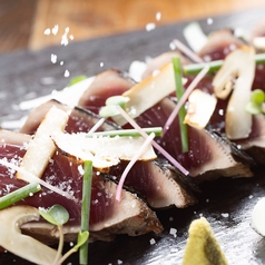 焼き松茸とすだちで食べる塩たたき(6切)