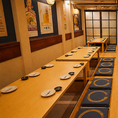 【掘り炬燵×10名個室】12名様が入れる掘りごたつ個室もございます!!ゆったり足をのばしてお寛ぎ頂けます!!