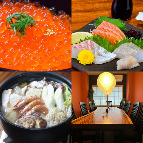 夜は海鮮居酒屋となる当店。種類豊富なお酒に合う、新鮮な魚介をお楽しみください。