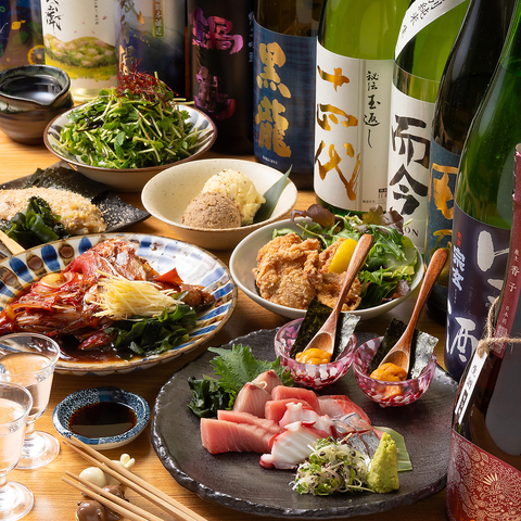 目黒駅すぐの好アクセス◎旬の海鮮と常時変わる厳選日本酒で至福のひとときを！