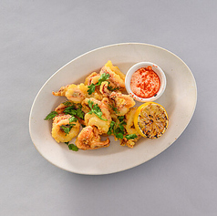 水イカのビールフリット/ハリッサ・ハーブ