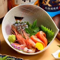 月と灯り お造り3種盛り合わせ