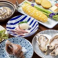 北海道ならではの旬の食材を厳選して仕入れております