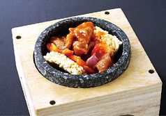 トマトと牛肉おこげ炒め