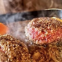 厳選した黒毛和牛を100%使用したランチハンバーグ◎