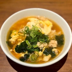 玉子スープ、わかめスープ 各