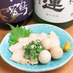 うずら卵と鶏チャーシュー