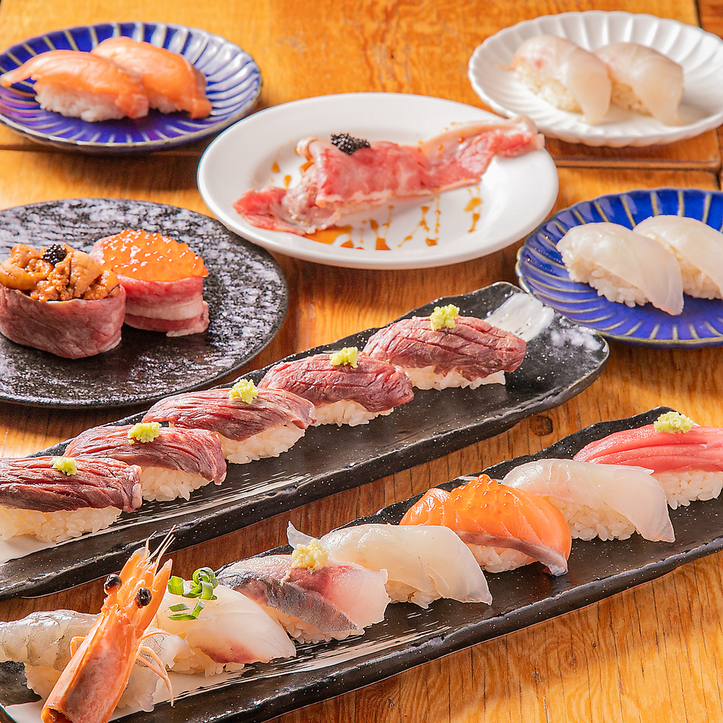 毎朝市場で仕入れた新鮮で美味しい鮮魚を中心に、想いのこもった創作鮨と創作料理を提供いたします！