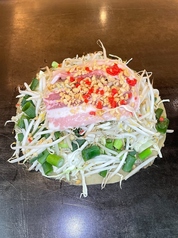 ねぎ豚もやし/じゃが いか 豚 ちらし天