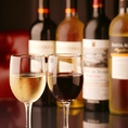 【ワインの種類が豊富】赤・白・シャンパンなど多くのドリンクをご用意しております♪