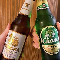 やっぱりタイビール！カクテル、ワインもあります◎