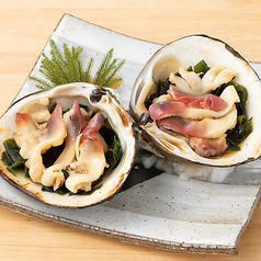 北寄貝と生わかめ磯焼き