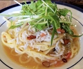 料理メニュー写真 シラス・トマト・水菜のペペロンチーノ