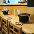 カウンターを5席ご用意しております。お一人様でも気軽にご利用できるので、自分へのご褒美焼肉にも最適です◎