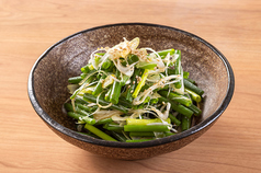 二種のネギ盛り　小夏を使った土佐醤油ドレッシングがけ