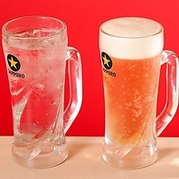 飲み放題コースは店内全てのドリンクが対象！