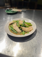 豚トロと青菜の炒め