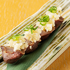 九州産 砂肝のネギ塩レモン串