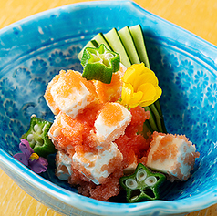 クリームチーズの明太和え