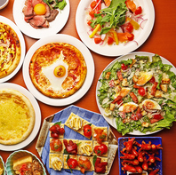 本格焼きたて手作りピザが食べ放題の贅沢プラン◎