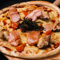 すだち鶏手作りハムの照り焼きマヨピッツァ