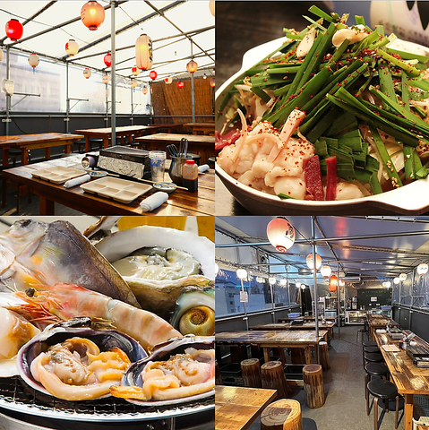 ◆屋外で松山の夜景×焼肉&BBQ&もつ鍋が楽しめる！◆暖房完備！最大65名様迄◎