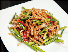 豚肉とニンニクの芽炒め