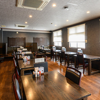 開放感のある店内