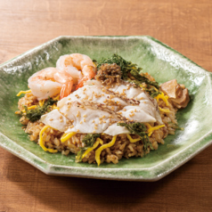 真鯛と海老の焼き飯ちらし